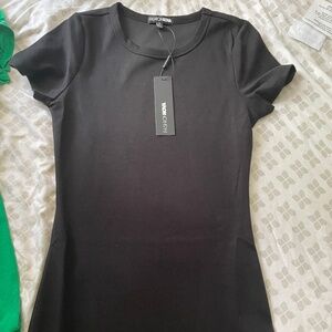 Black midi dress